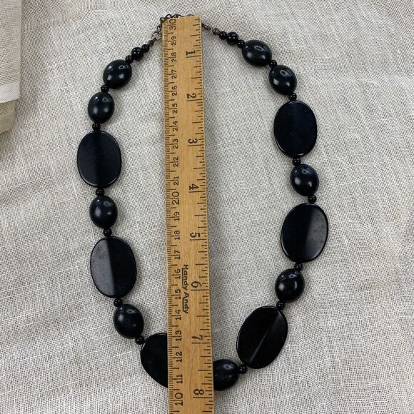 Vintage Necklace Lot Womens Chunky Beaded Animal Print Bold Glass Gold Black 3Pc - Picture 14 of 15